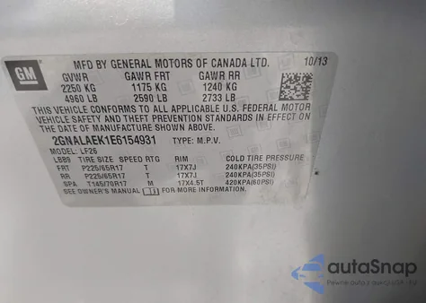 2014 Chevrolet Equinox Ls from USA, damaged, VIN 2GNALAEK1E6154931